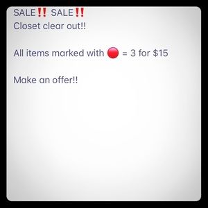 Closet clear out sale!